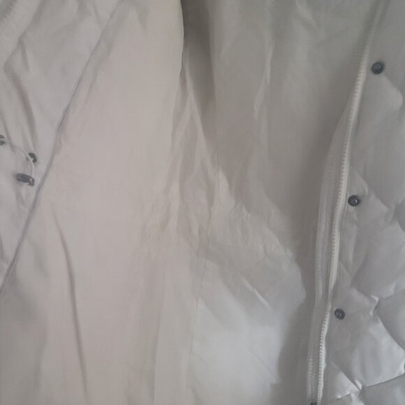 Espirit White Long Puffer Down Filled Ladies Winter Coat with Removable Hood - Picture 10 of 16